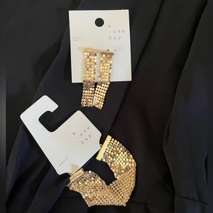 A New Day - Gold costume Earrings & Bracelet